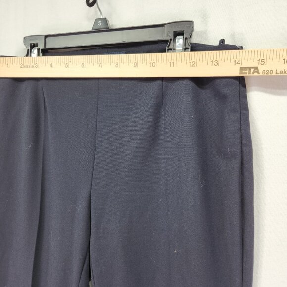 Piazza Sempione Wool Dress Pant Size IT 40 Navy Blue Wide Leg Made in Italy - Picture 3 of 12